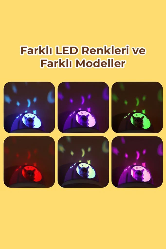 Figürlü Gece Lambası Mavi