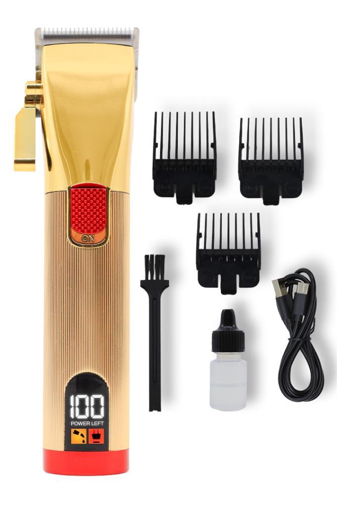 Gold Tasarımlı LCD Ekranlı Tıraş Makinesi