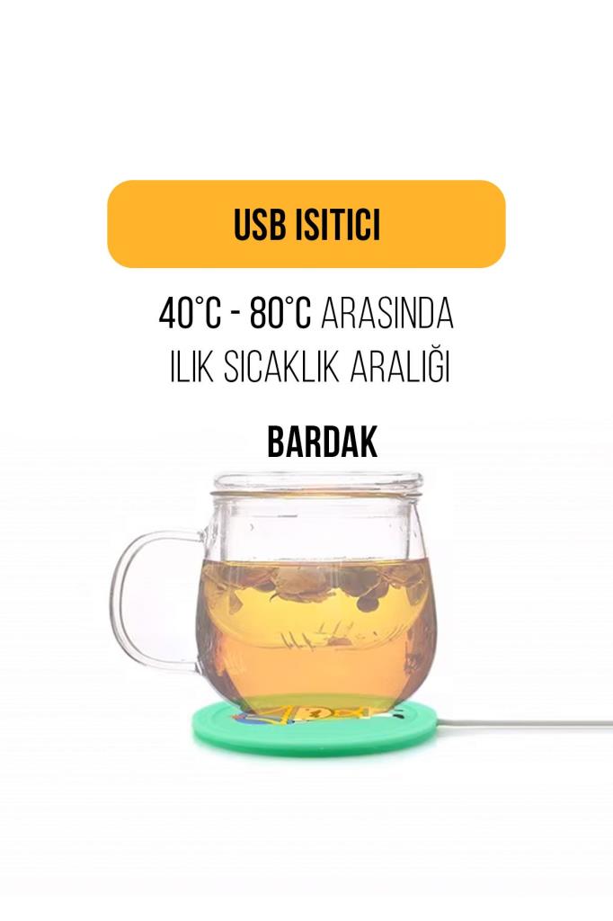 Hayvan Figürlü Taşınabilir USB Girişli Bardak Altı Isıtıcı