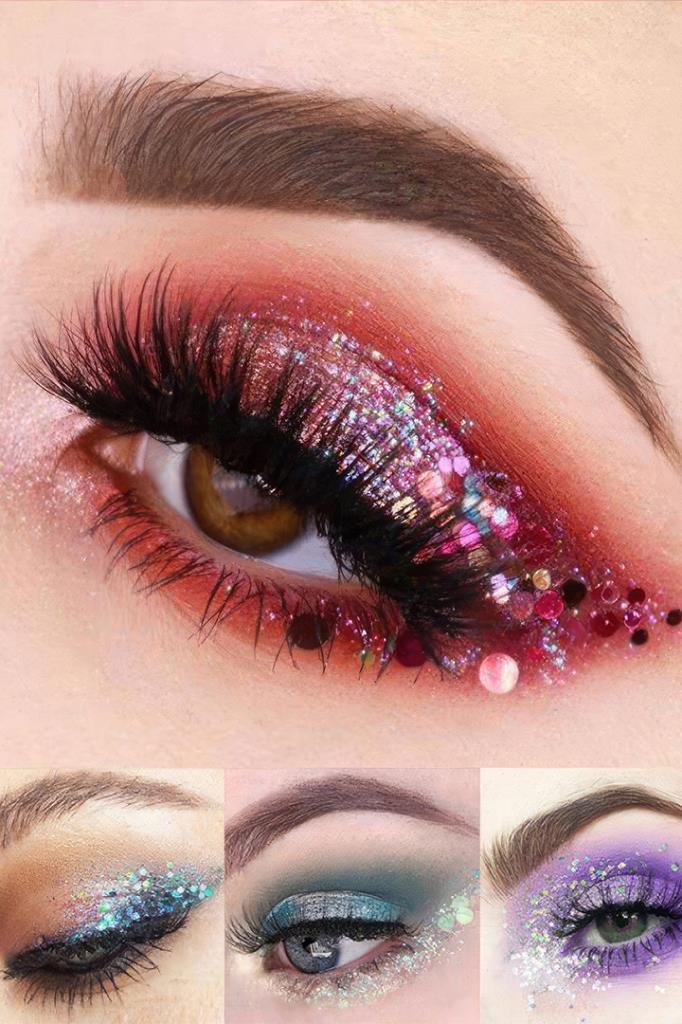 Kalp Şekilli 5'li Glitter Far Paleti No:3
