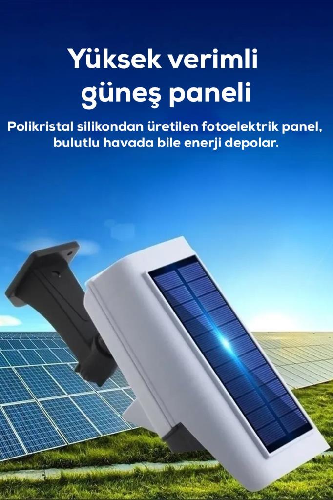 Kamera Görünümlü Güneş Enerjili Sensörlü LED Lamba
