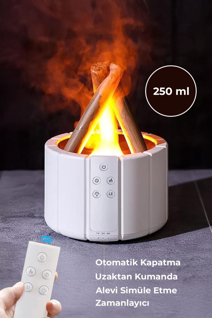 Kamp Ateşi Görünümlü Uzaktan Kumandalı Buhar Makinesi 250ML