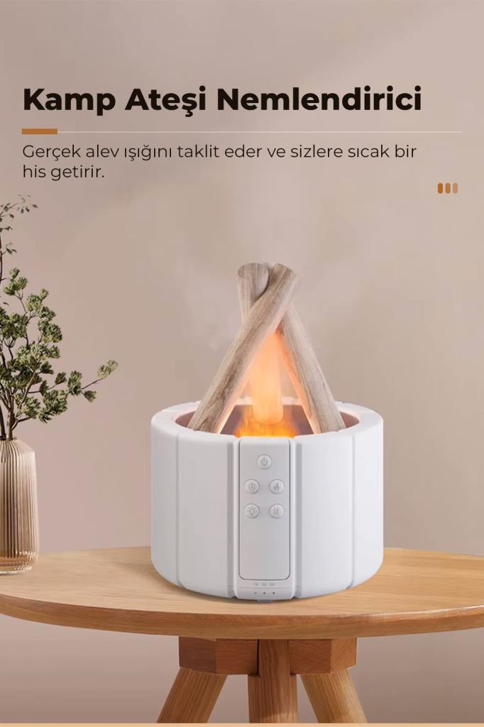Kamp Ateşi Görünümlü Uzaktan Kumandalı Buhar Makinesi 250ML