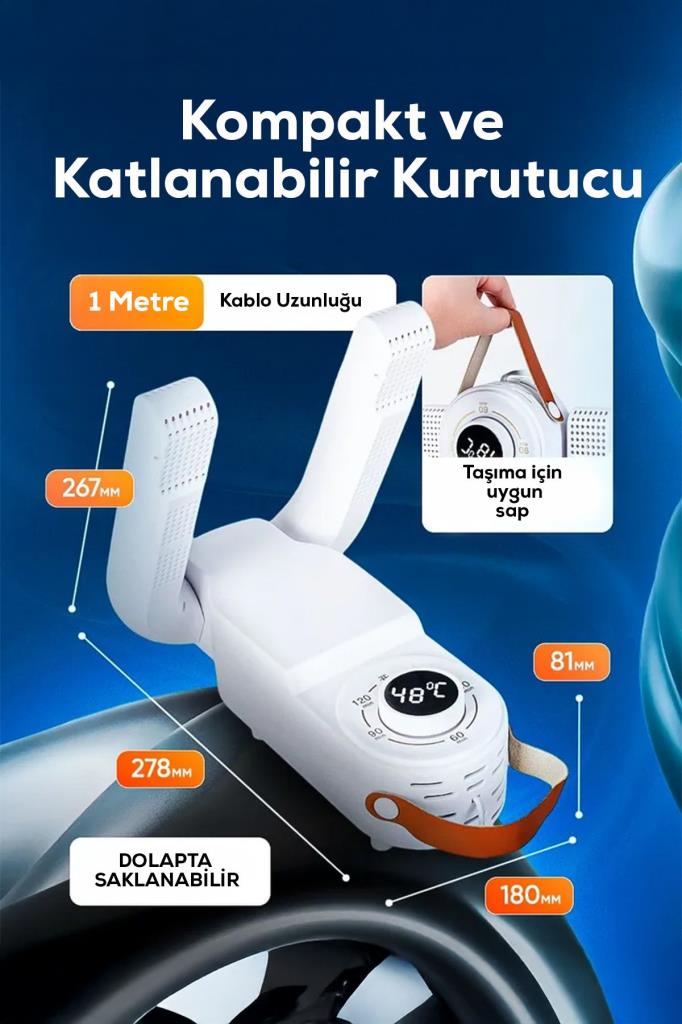 Katlanabilir Ayakkabı Kurutucu Ve Koku Giderici