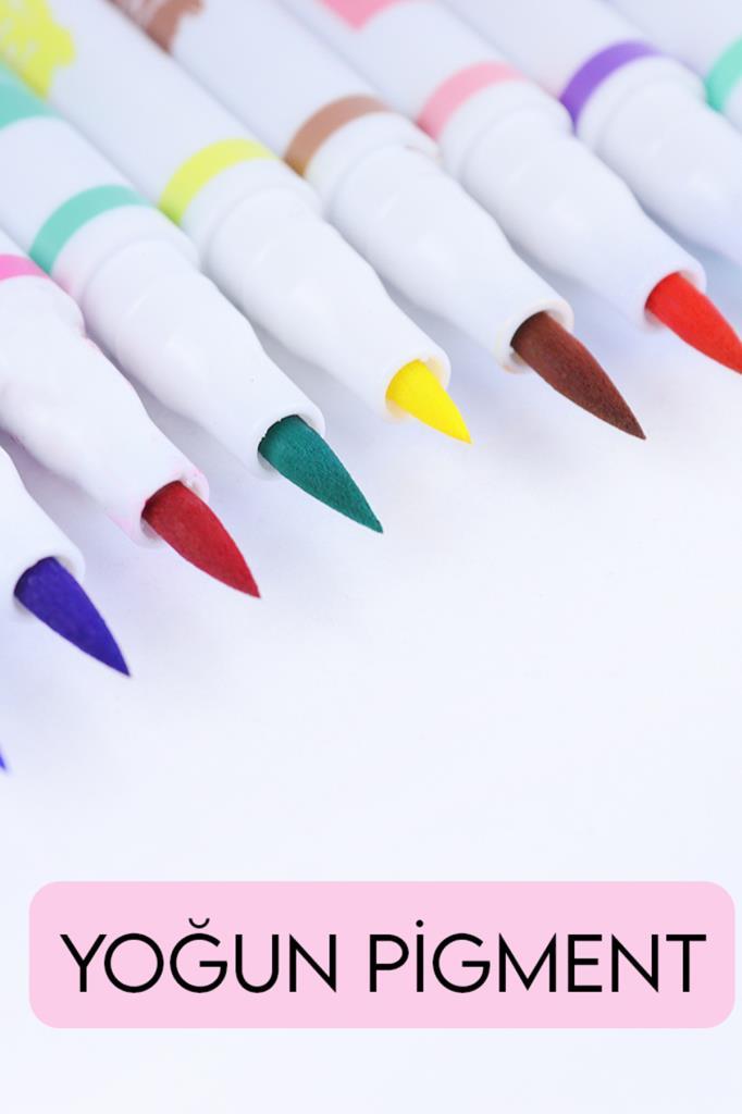 Keçeli Renkli 12'li Kalem Eyeliner