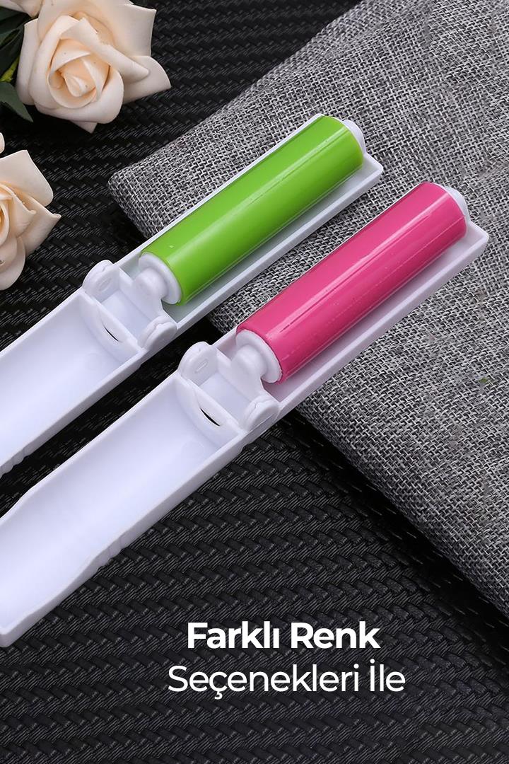 Kedi Köpek Mini Tüy Toplama Rulosu Aleti Aparatı Pembe