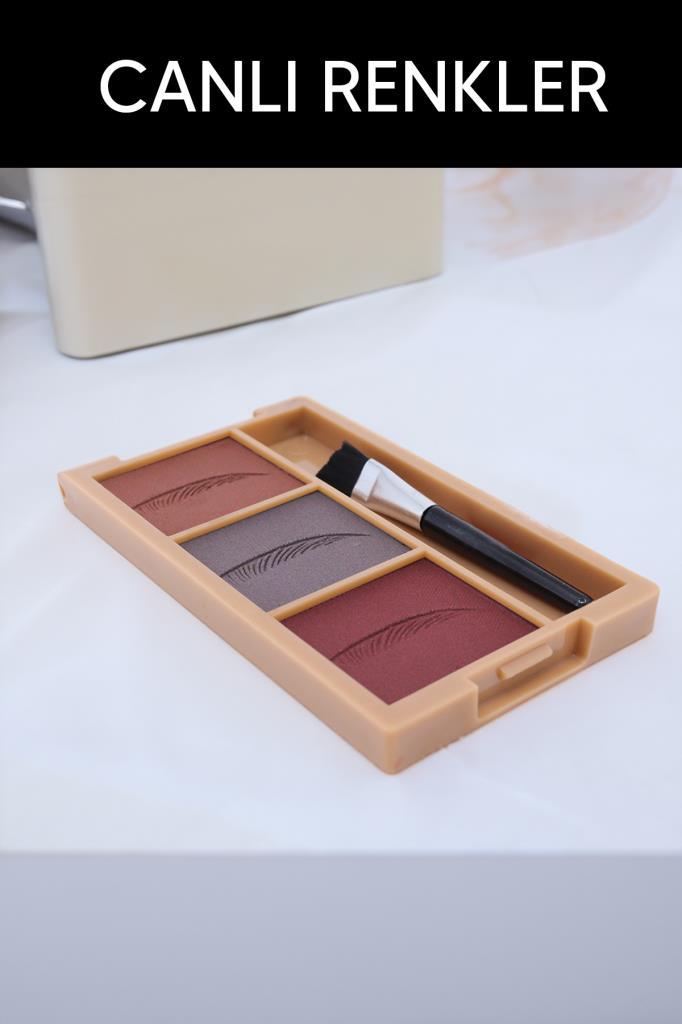 (KIRILABİLİR) 3'lü Brow Kit Kaş Farı No 1