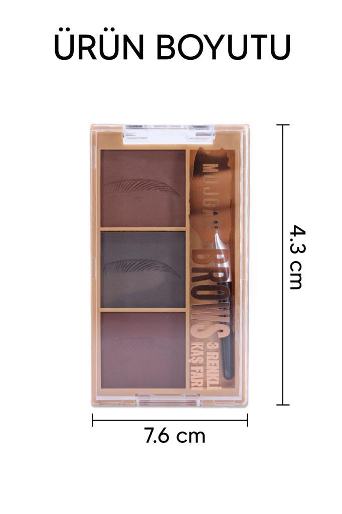 (KIRILABİLİR) 3'lü Brow Kit Kaş Farı No 1