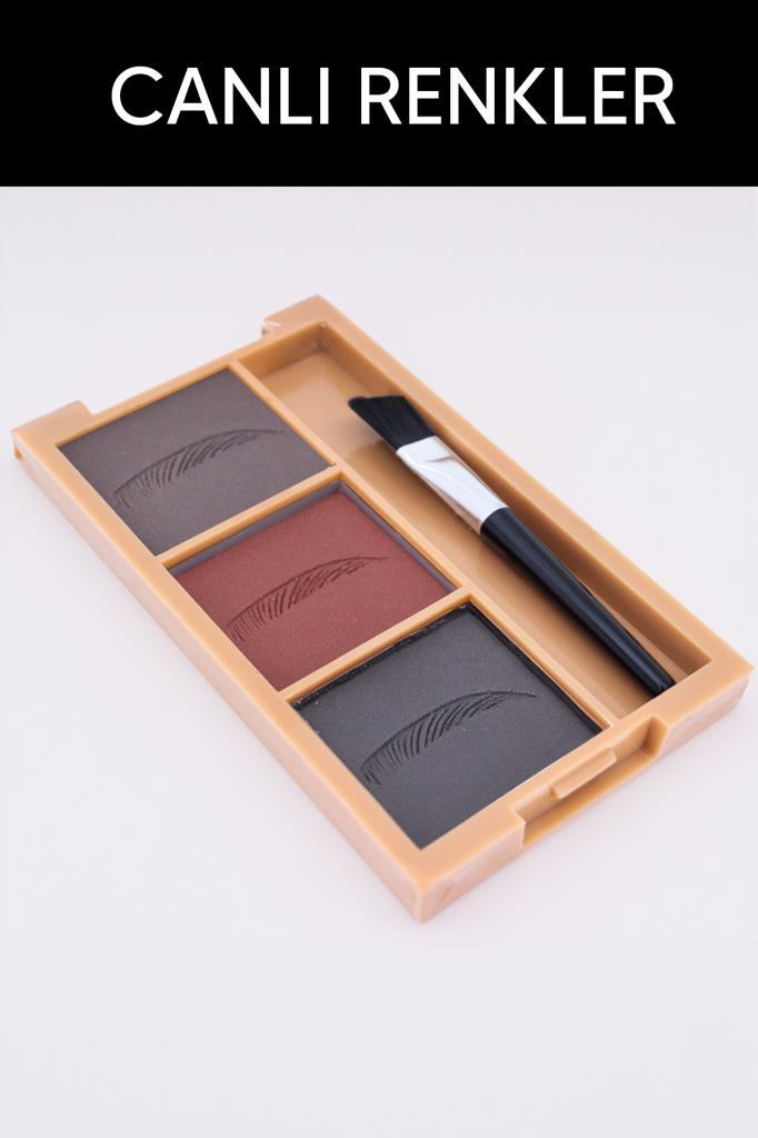 (KIRILABİLİR) 3'lü Brow Kit Kaş Farı No 2