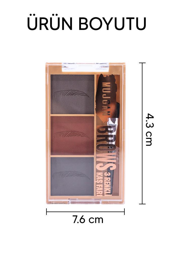 (KIRILABİLİR) 3'lü Brow Kit Kaş Farı No 2