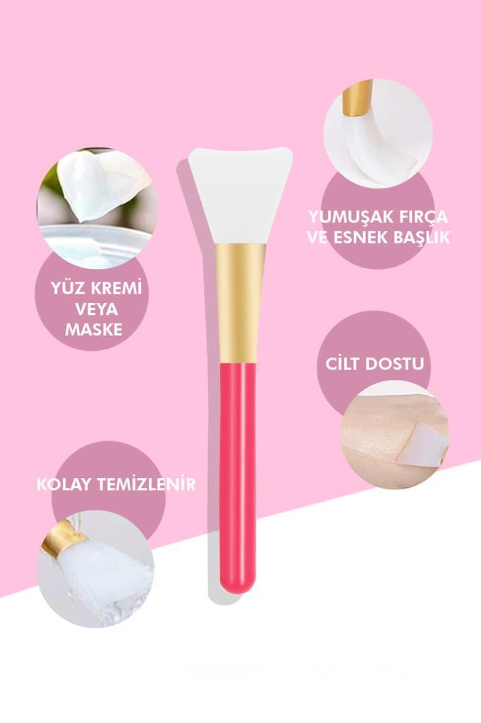 (KIRILABİLİR) 3'lü Cilt Bakım Seti Yeşim Taşı Yüz Masaj Aleti + Gua Sha Masaj Taşı + Maske Sürme Aparatı Beyaz