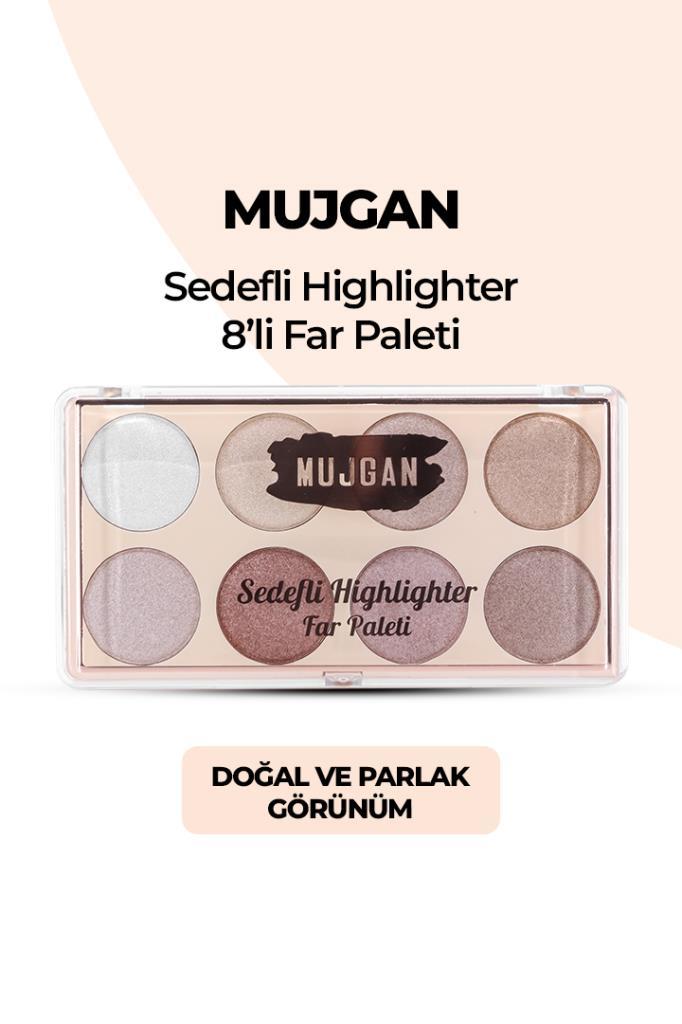 (KIRILABİLİR) 8 Renkli Sedefli Highlighter Far Paleti 843D No 1