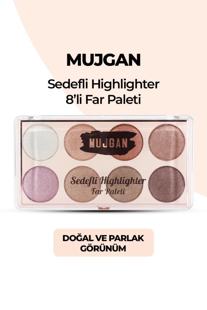 (KIRILABİLİR) 8 Renkli Sedefli Highlighter Far Paleti 843D No 2