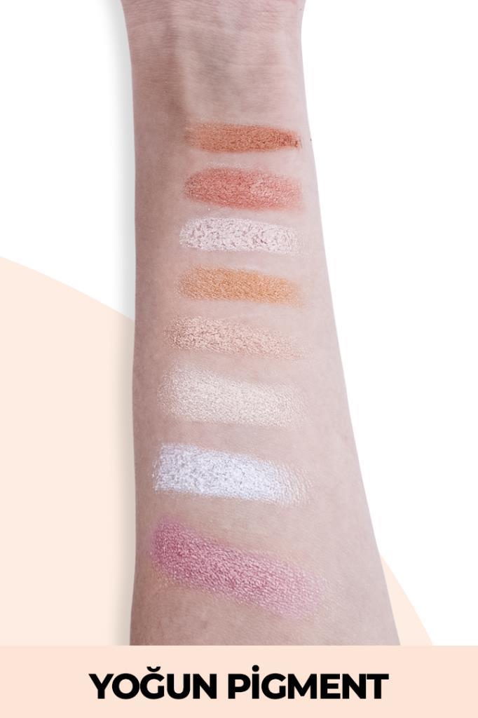 (KIRILABİLİR) 8 Renkli Sedefli Highlighter Far Paleti 843D No 2