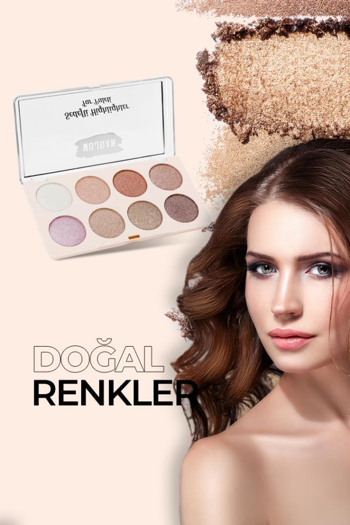 (KIRILABİLİR) 8 Renkli Sedefli Highlighter Far Paleti 843D No 2