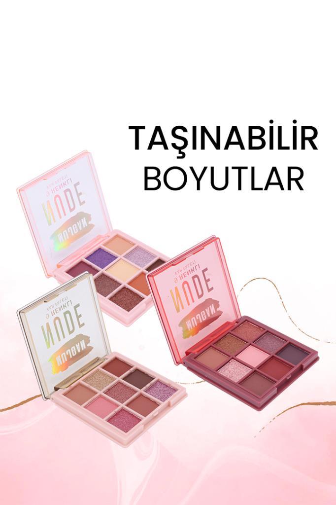 (KIRILABİLİR) 9'lu Light Nude Sedefli Ve Mat Içerikli Far Paleti