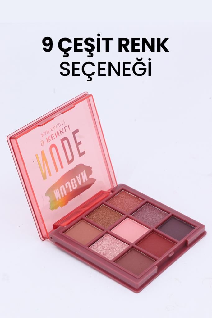 (KIRILABİLİR) 9'lu Light Nude Sedefli Ve Mat Içerikli Far Paleti