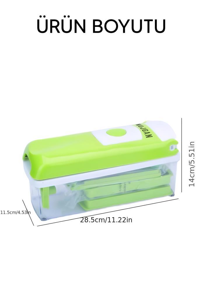(KIRILABİLİR)Nicer Dicer Plus Doğrayıcı Rende Mutfak Robotu Çok Fonksiyonlu Meyve Sebze Dilimleyici 10 Parça