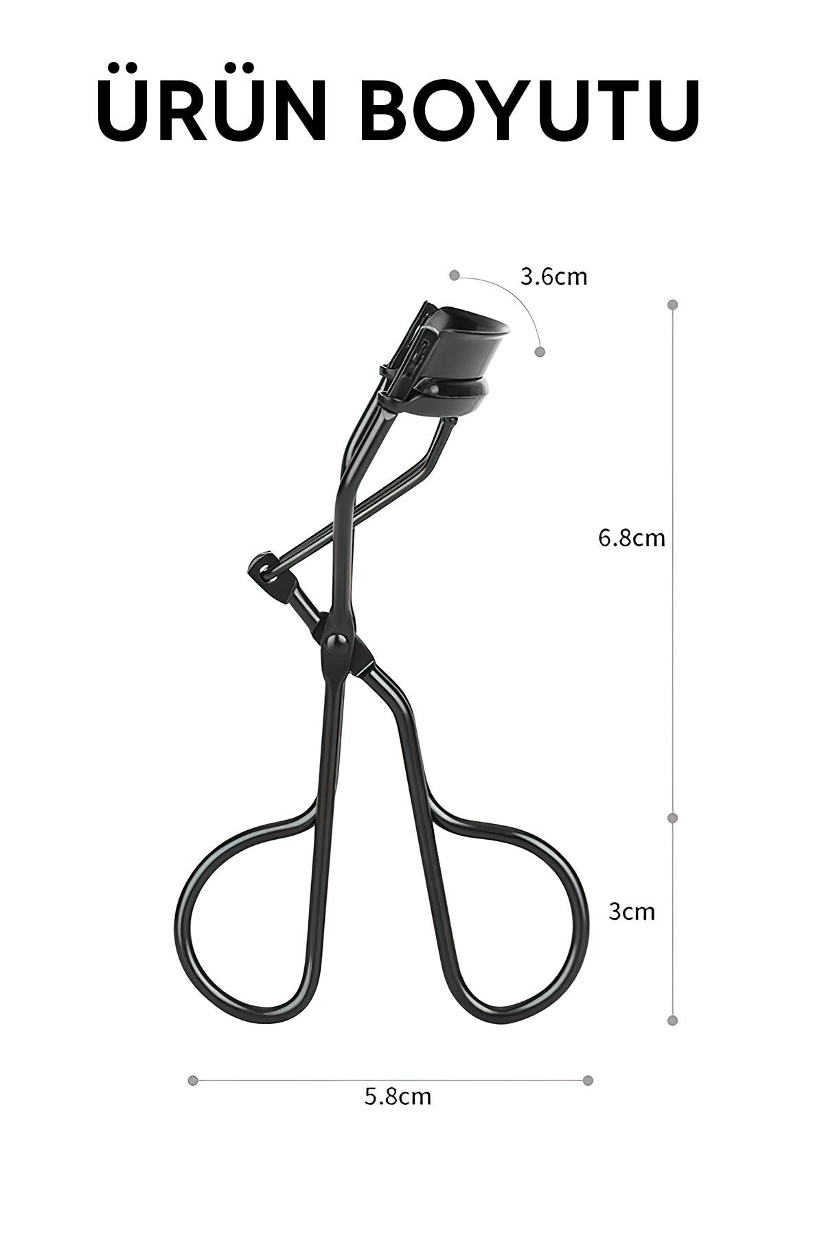 Kirpik Kıvırma Makası Siyah Renk