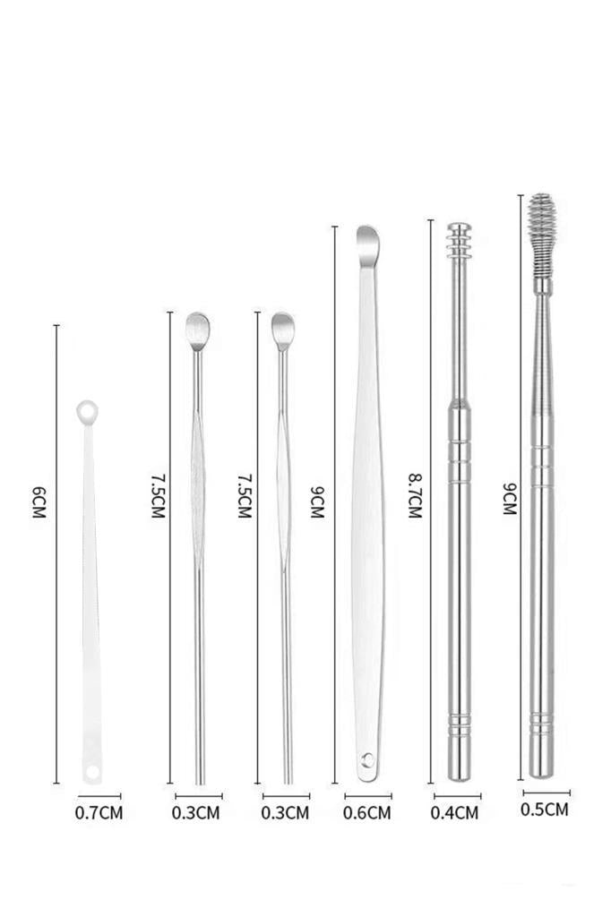 Kulak Temizleyici Çelik Paslanmaz 6'lı Set