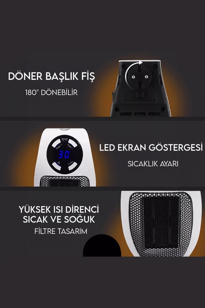 Kumandalı Mini Fanlı Isıtıcı
