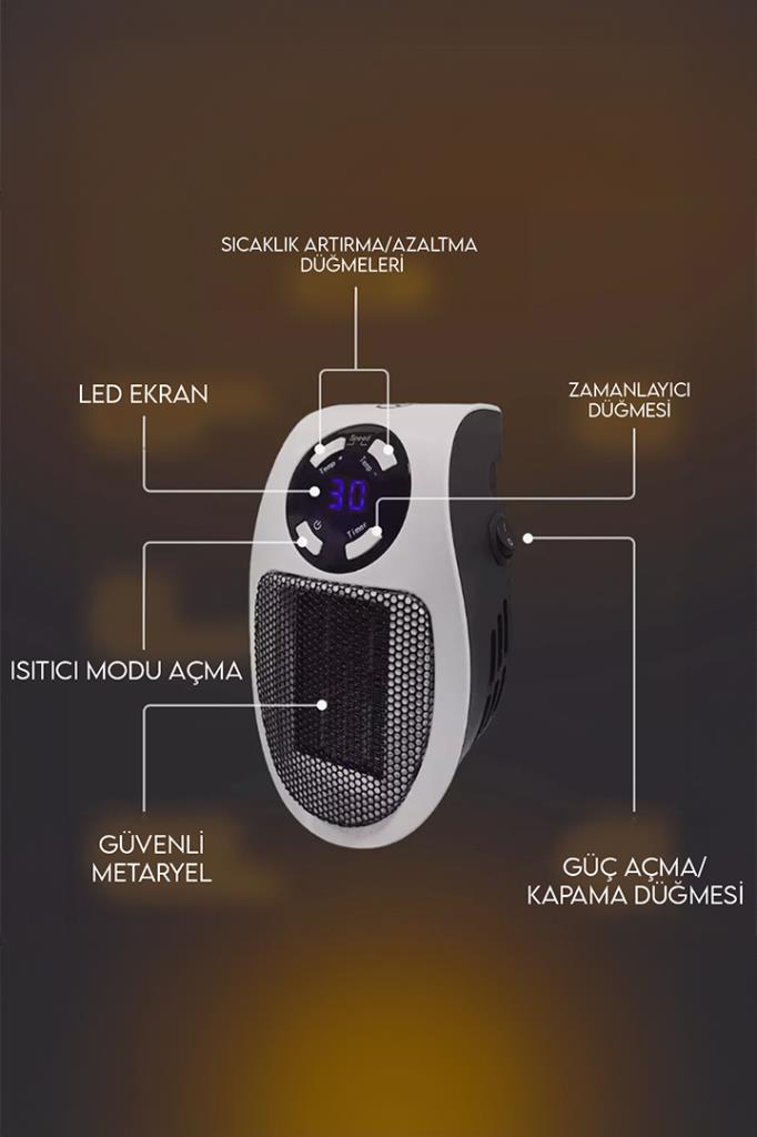 Kumandalı Mini Fanlı Isıtıcı