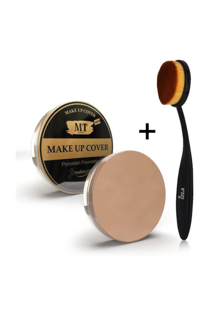 2'li Set Make Up Cover Porselen Fondöten Kapatıcı - 209 + Klasik Kaşık Fırça