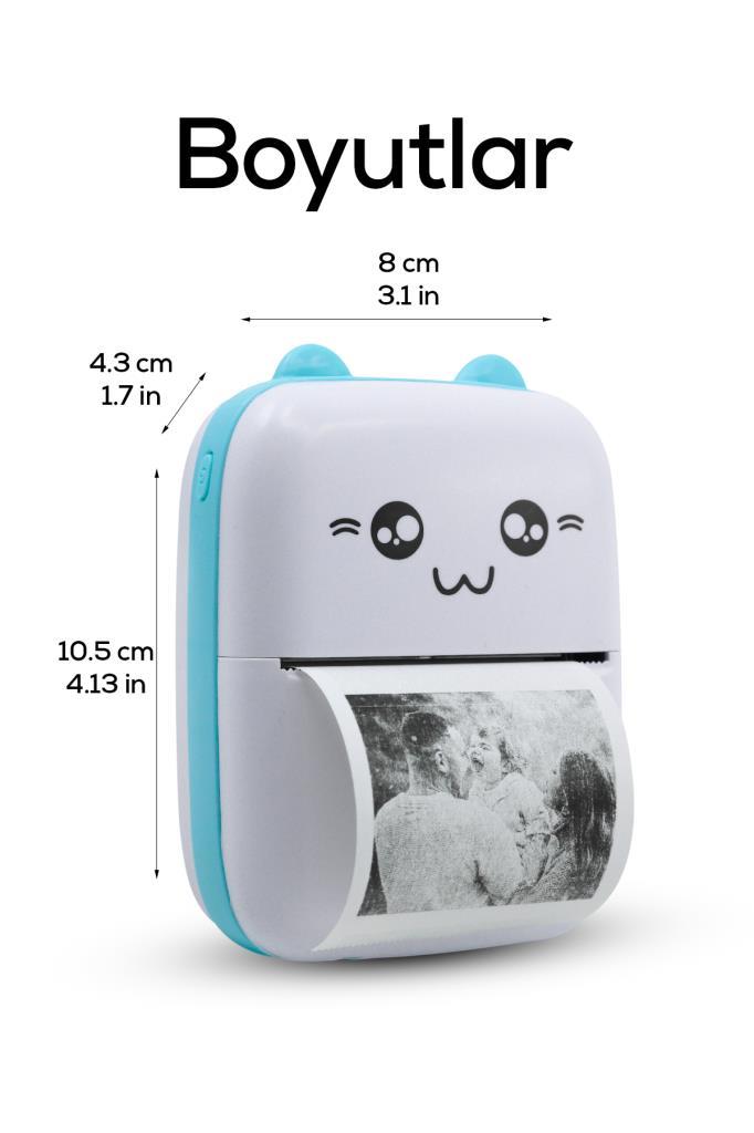 Mini Taşınabilir Bluetoothlu Termal Yazıcı