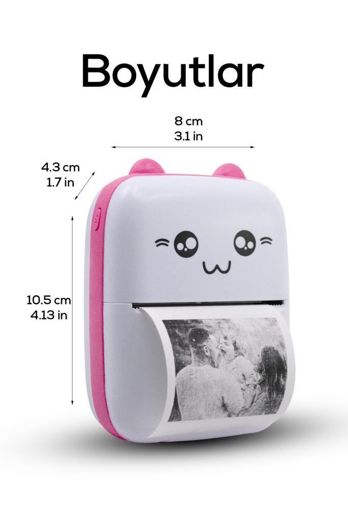 Mini Taşınabilir Bluetoothlu Termal Yazıcı