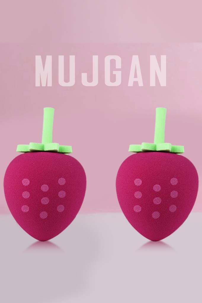 MJGN-166 Tekli Meyve Temalı Makyaj Süngeri Çilek