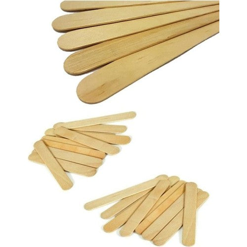 100 Adet Ahşap Ağda Spatulası