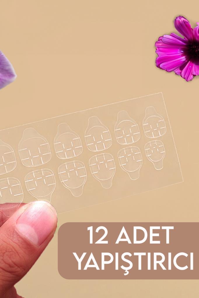 12'li Rengarenk Köşeli Tırnak D