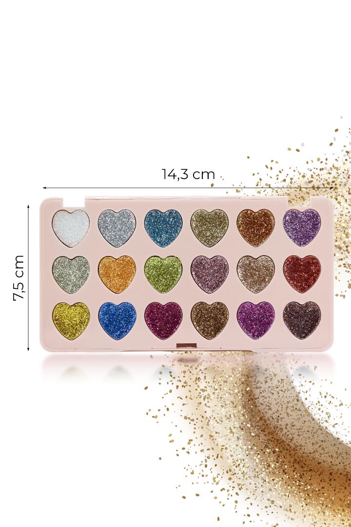 18'li Kalpli Glitter Far Paleti No:1