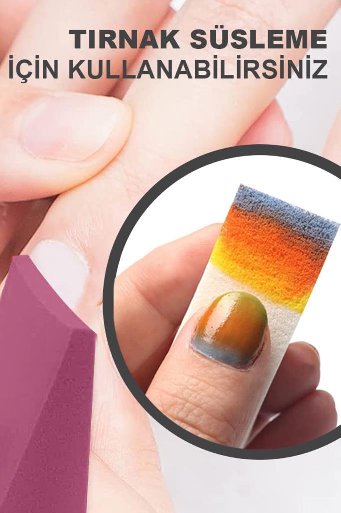 24'lü Üçgen Şekilli Dilimli Sünger Seti Kırmızı