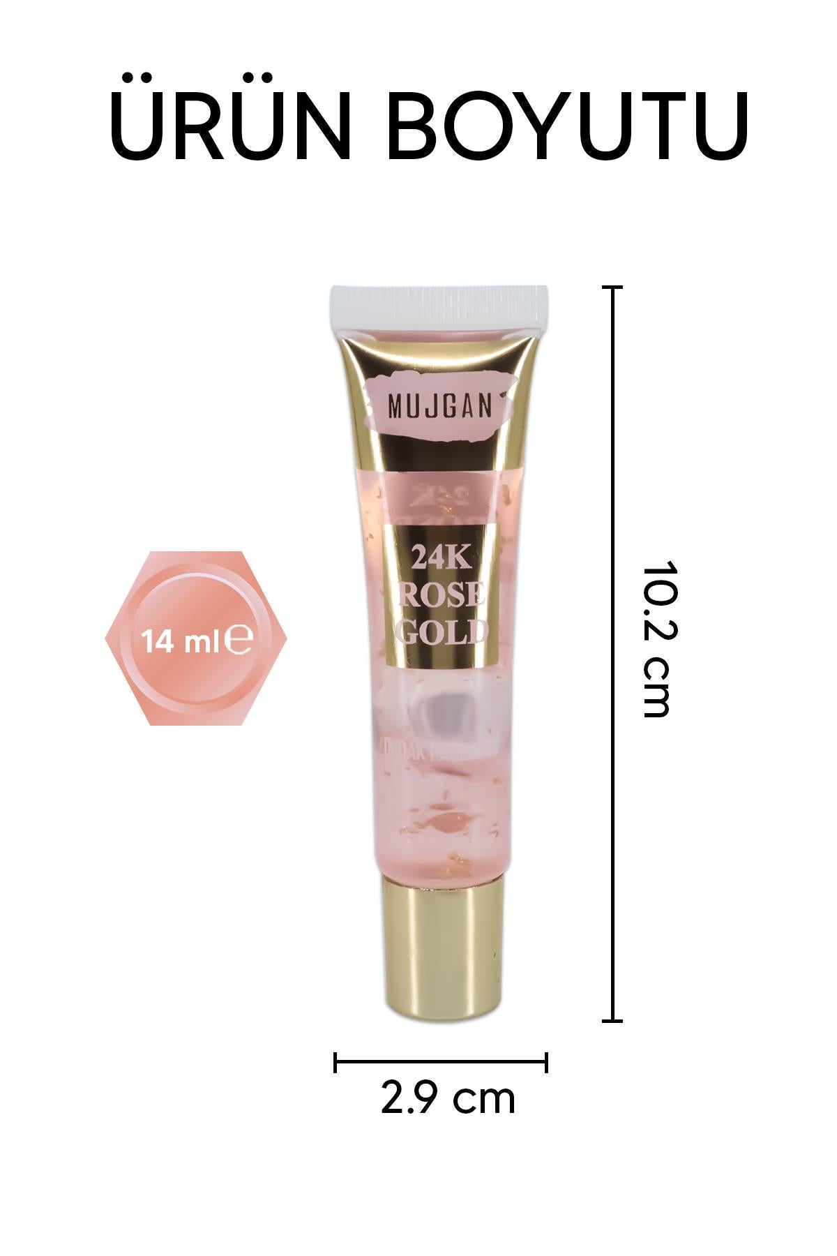 Altın Parçacıklı Dudak Parlatıcısı Rose