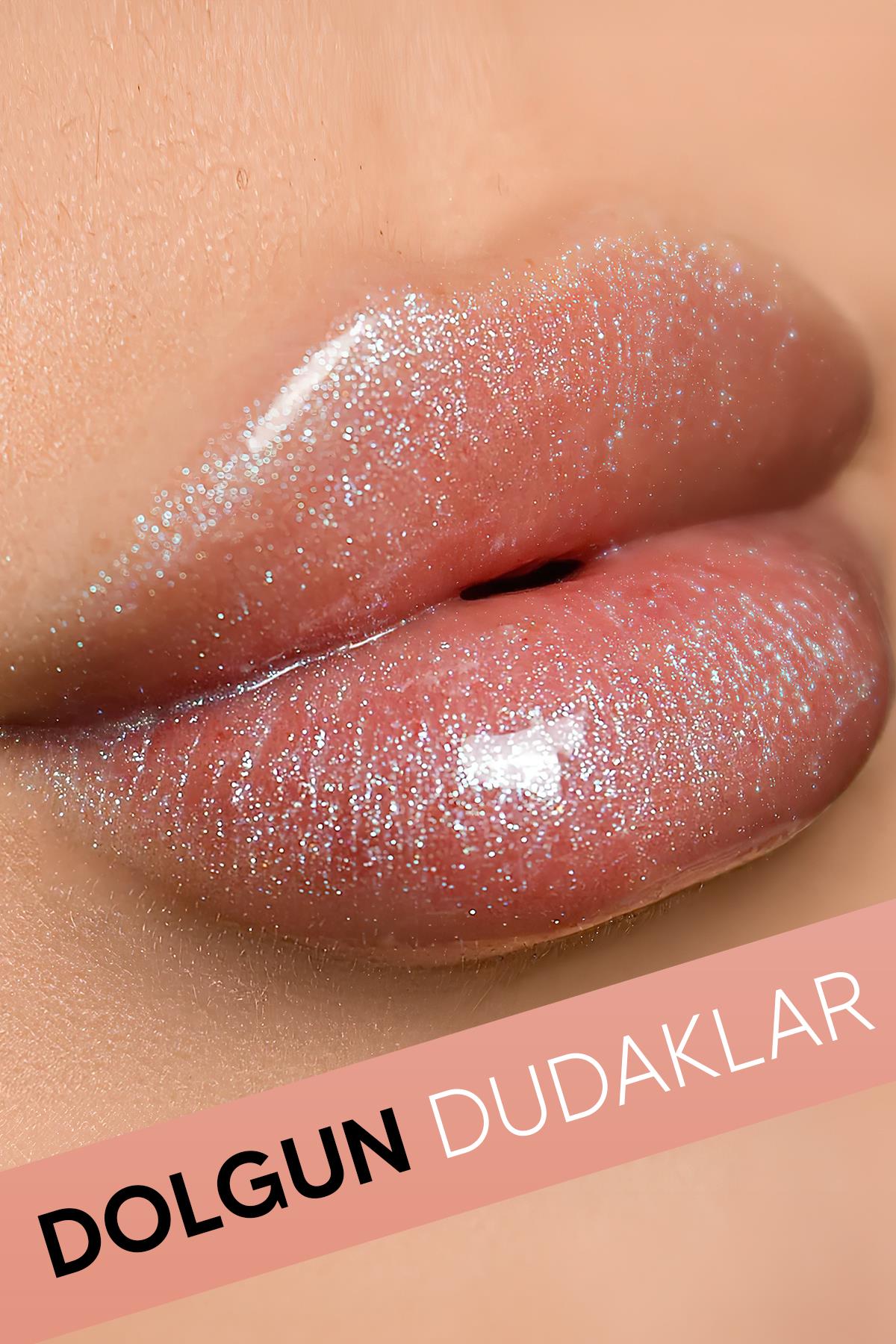 Altın Parçacıklı Dudak Parlatıcısı Rose