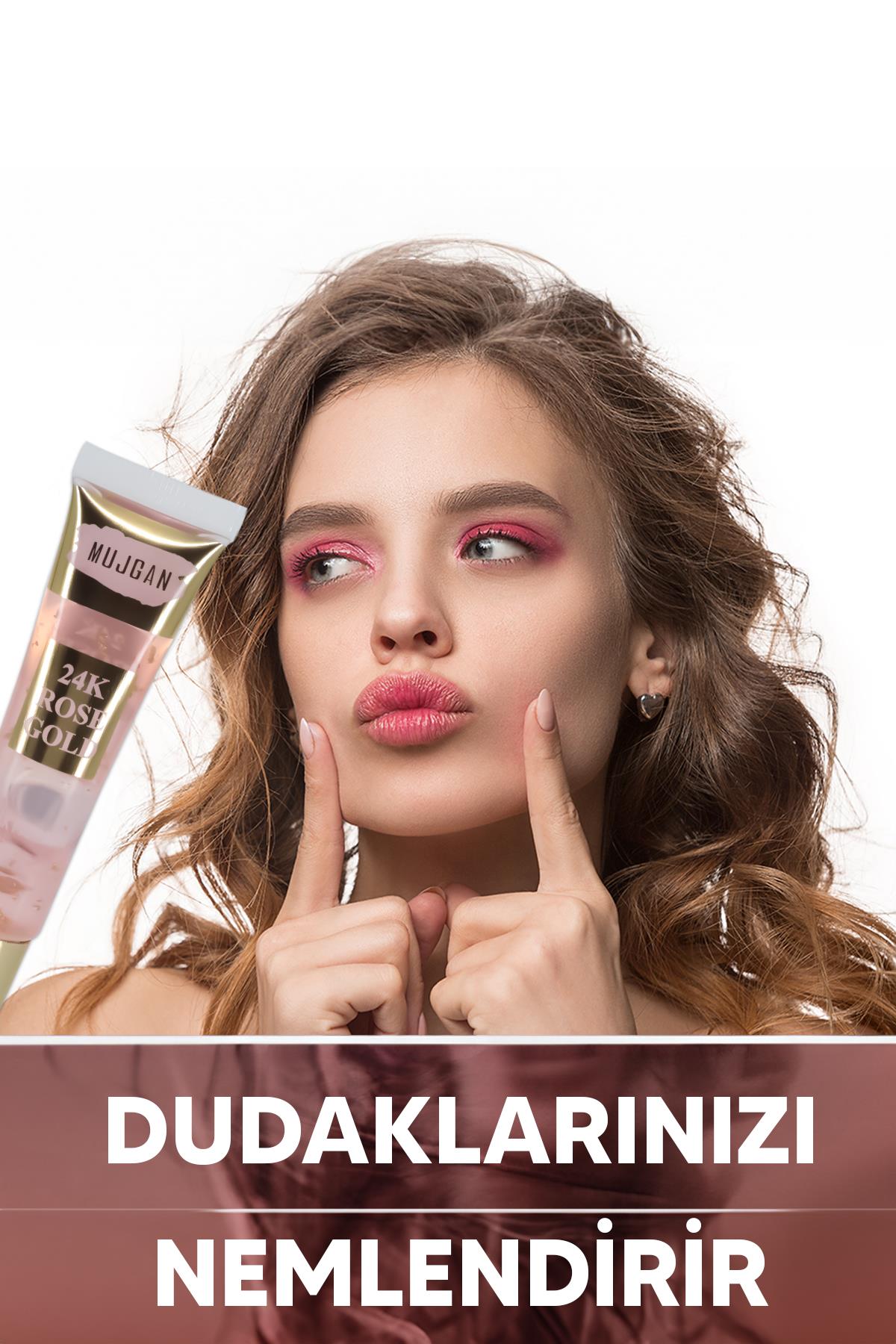 Altın Parçacıklı Dudak Parlatıcısı Rose