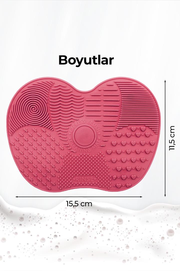 Makyaj Fırçası Temizleme Matı Kırmızı