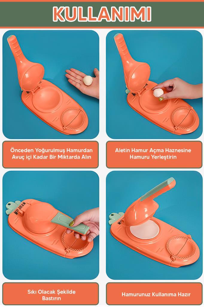 MJGN-481 Pratik Mantı Hamur Açma Aparatı