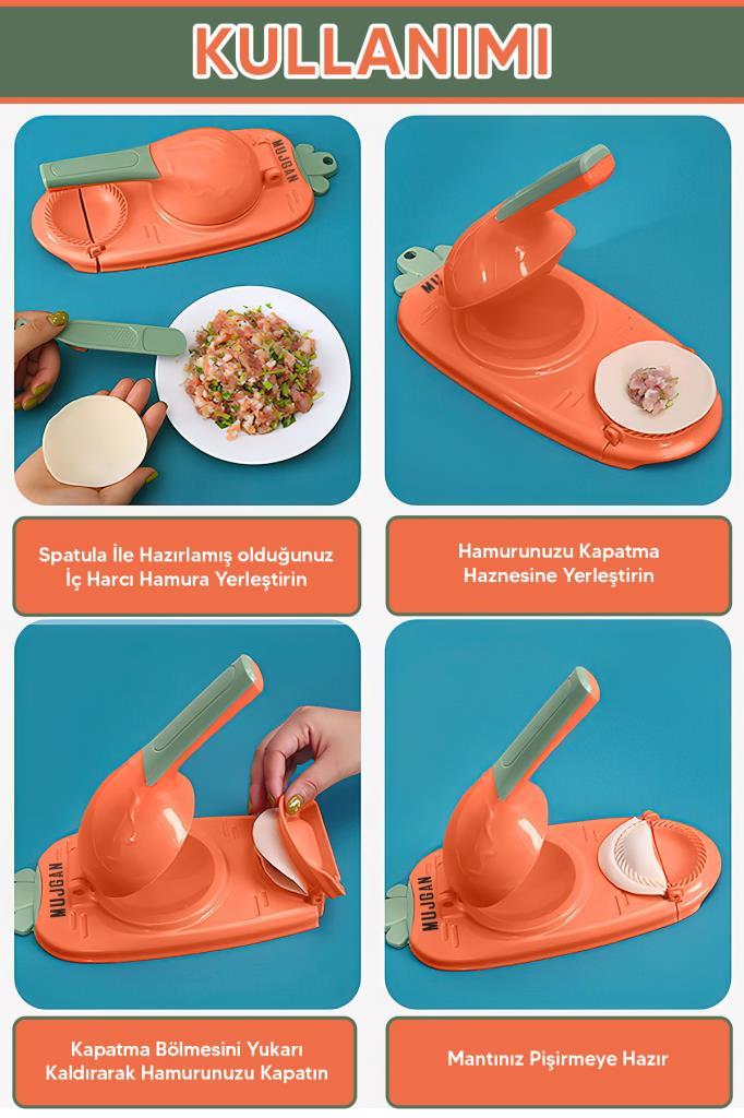 MJGN-481 Pratik Mantı Hamur Açma Aparatı