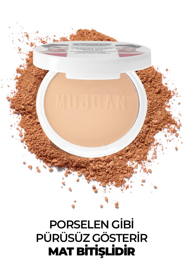 Profesyonel Tekli Mat Makyaj Pudra Koyu Ton No:3