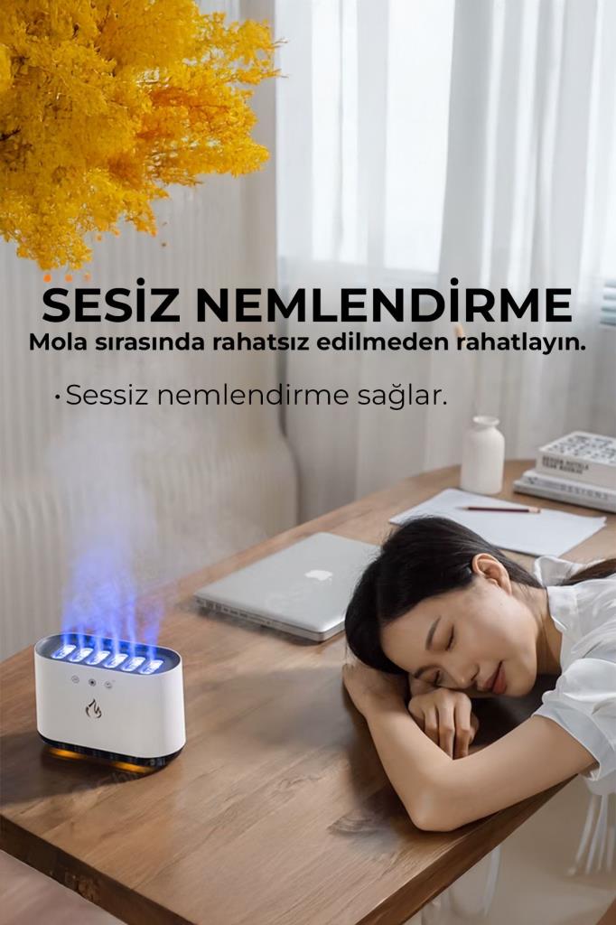 Müzikle Renk Değiştiren RGB Buhar Makinesi 900ML