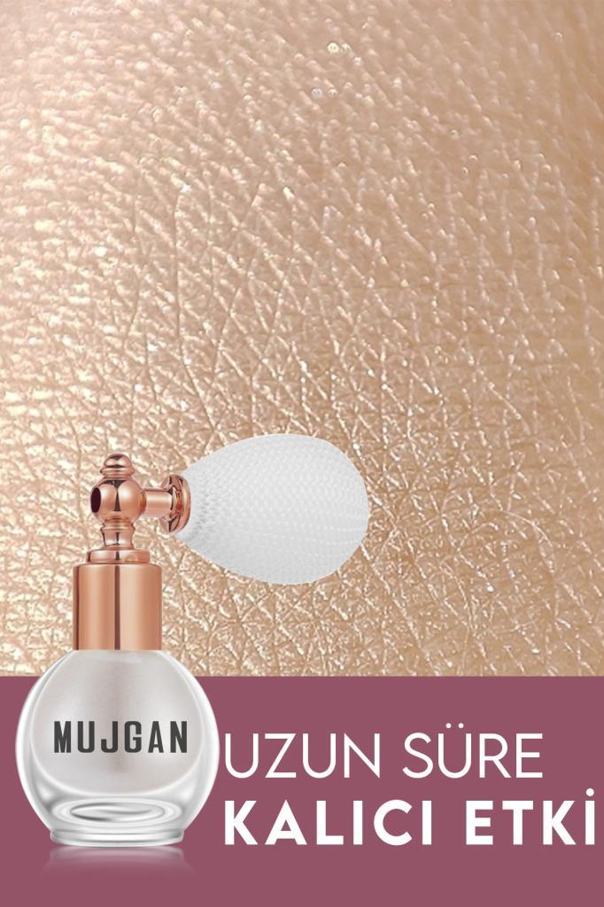 Parfüm Şekilli Sprey Simli Pudra Pembe