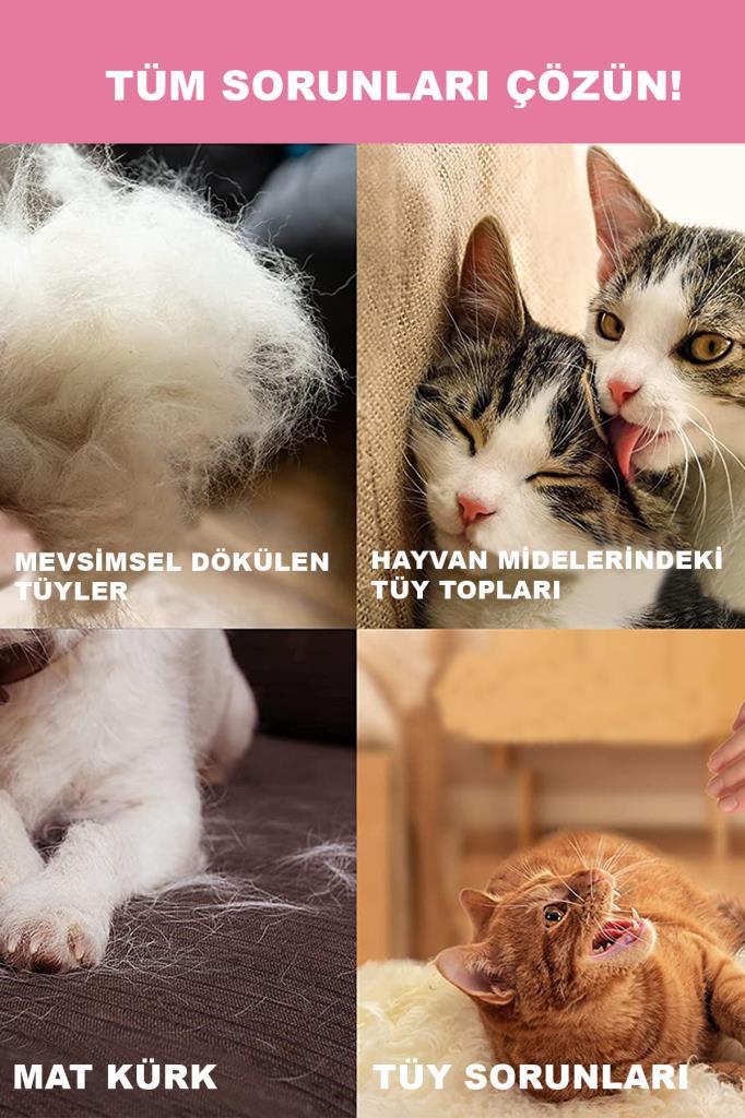Pembe Renk Kedi Köpek Tüy Toplama Eldiveni