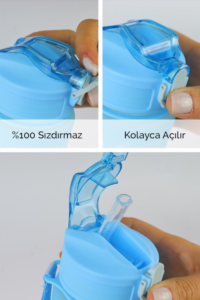 Pipetli Renkli Matara Turuncu
