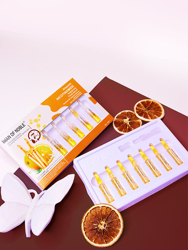Ampul Serum Portakal İçerikli Cilt Yenileyici Ve Aydınlatıcı Turuncu Krem Ambalajlı 7'li