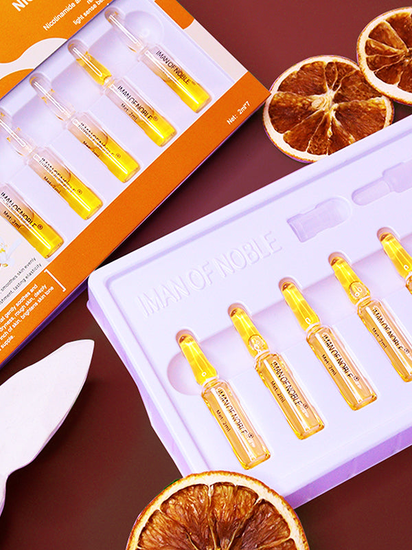 Ampul Serum Portakal İçerikli Cilt Yenileyici Ve Aydınlatıcı Turuncu Krem Ambalajlı 7'li