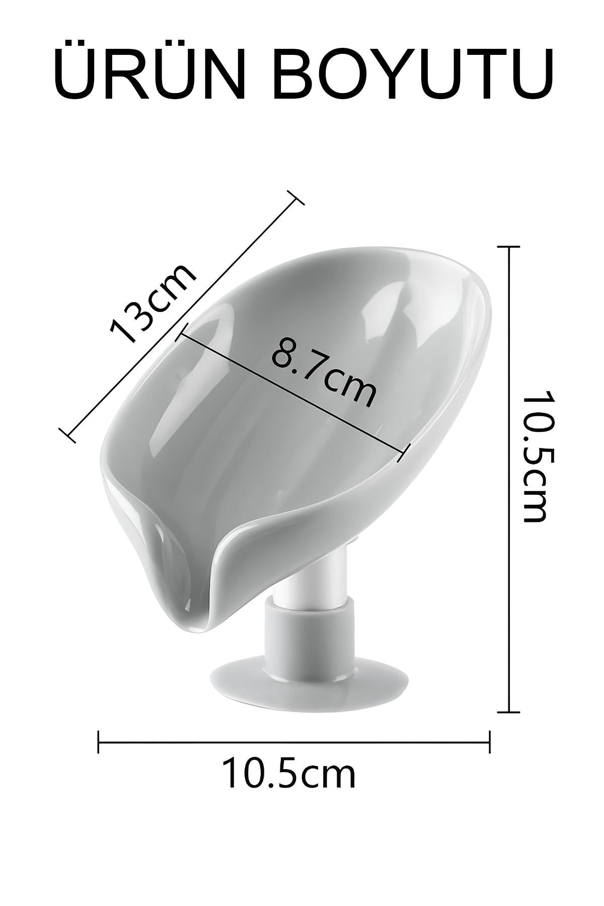 Sabunluk Vantuzlu Su Giderli Sabunluk Gri