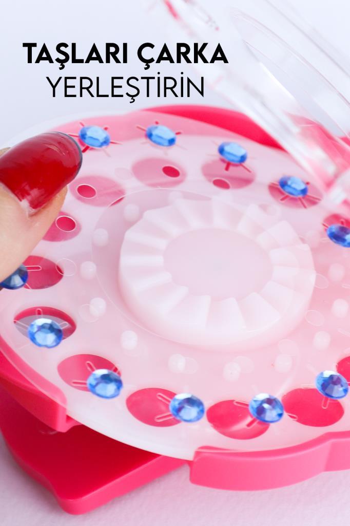 Saç Boncuk Zımba Seti Küçük Kutulu Pembe MJGN-231