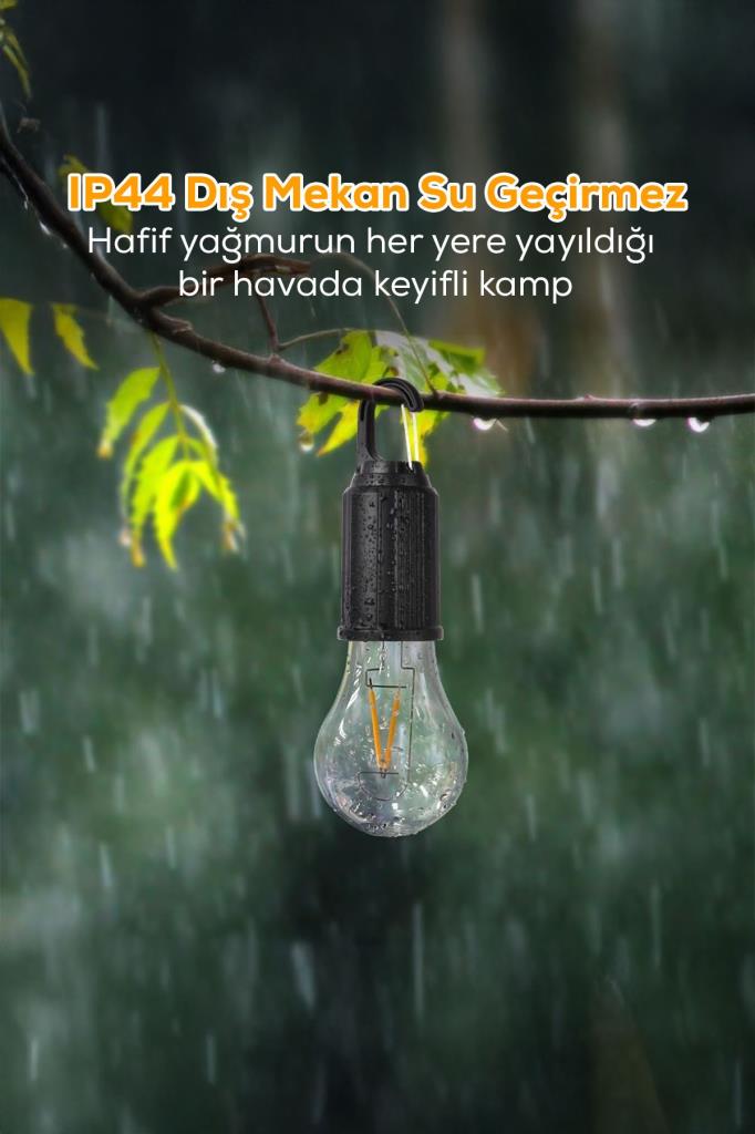 Şarjlı Taşınabilir Yuvarlak Şekilli Ampul